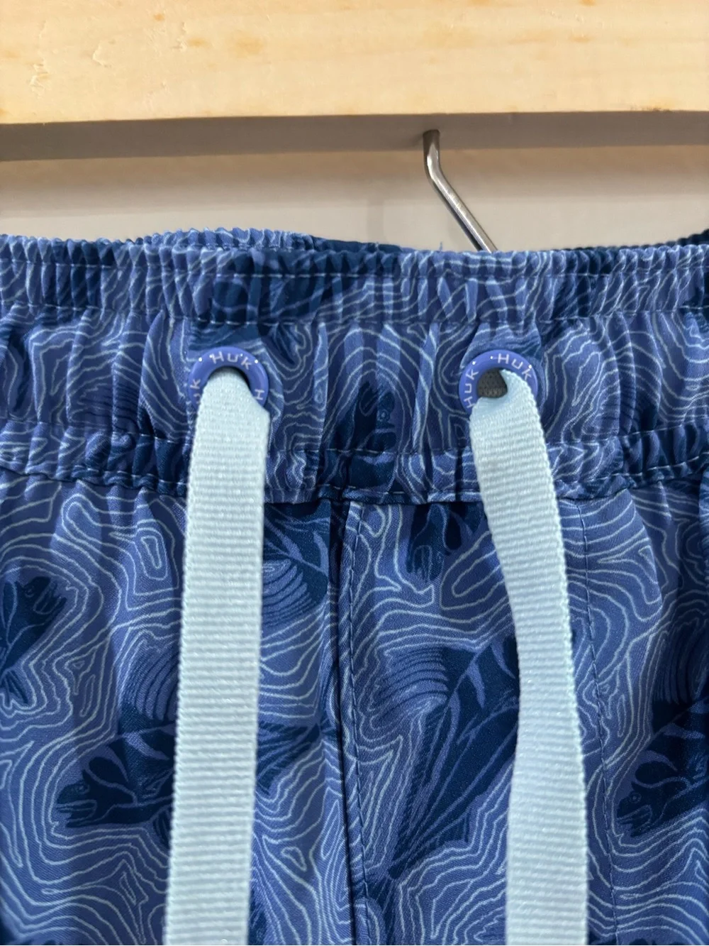 Huk Blue Shark-Pattern Swim Trunks - Picture 4 of 14